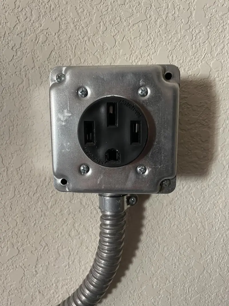 NEMA 14-50 outlet installed for Electrical Panel Upgrade in Sennett